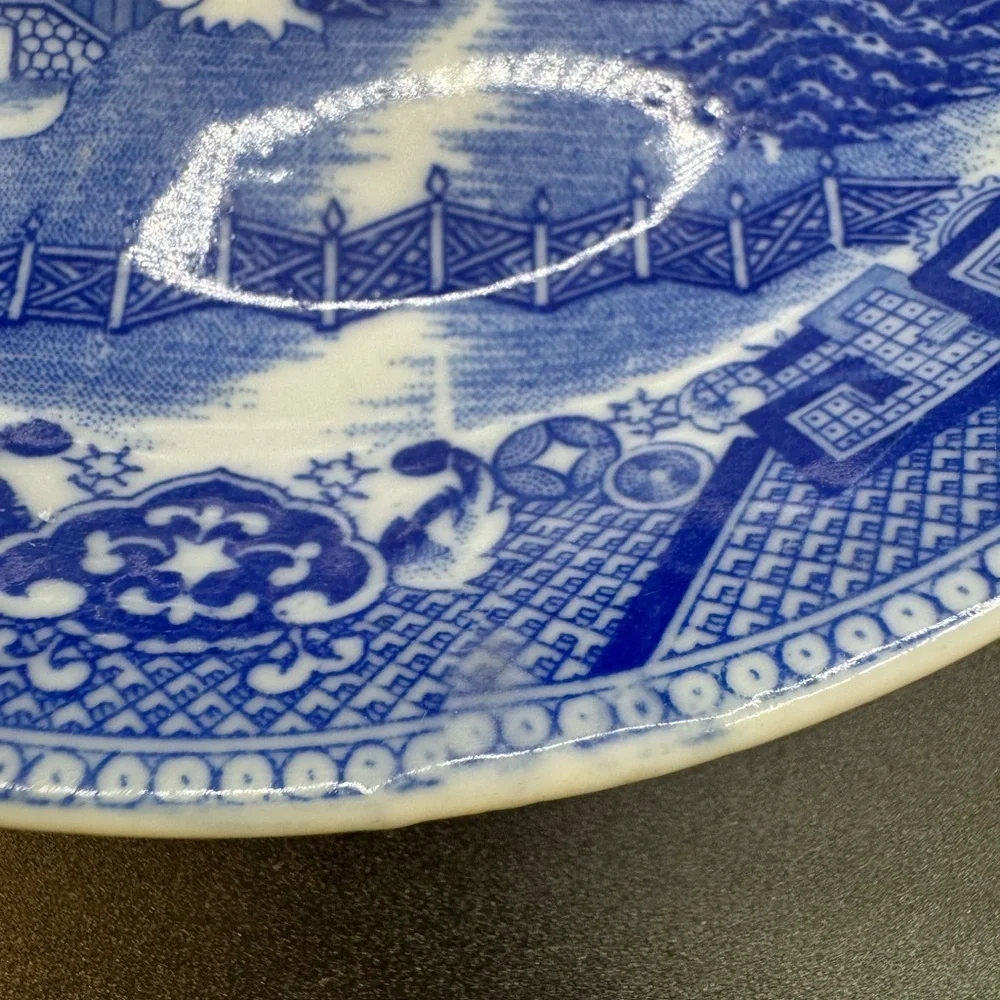 VTG Made in Japan Blue Willow 7.5” Stamped Bowl